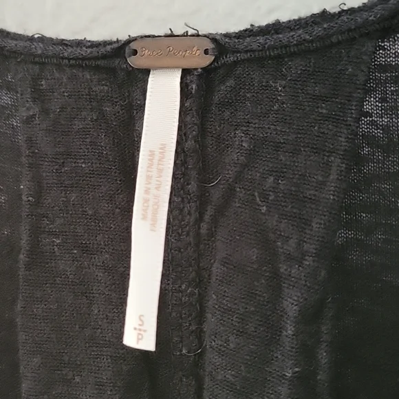 Free People Oversized Black shirt Fits S M L XL - Picture 2 of 8